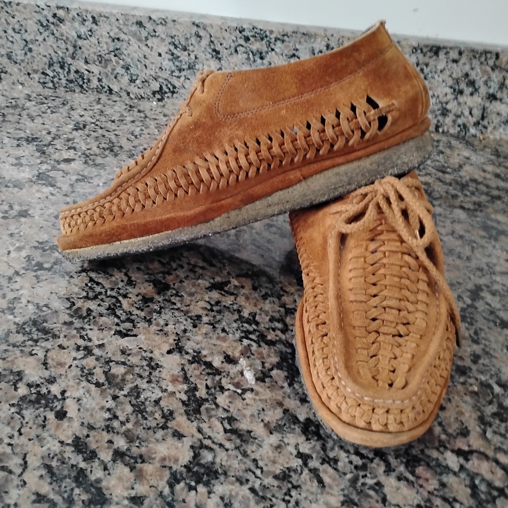 Men's Tan Suede Huarache Shoes